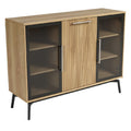 **Houten Dressoir met Glaze deuren en Minimalistisch Design**